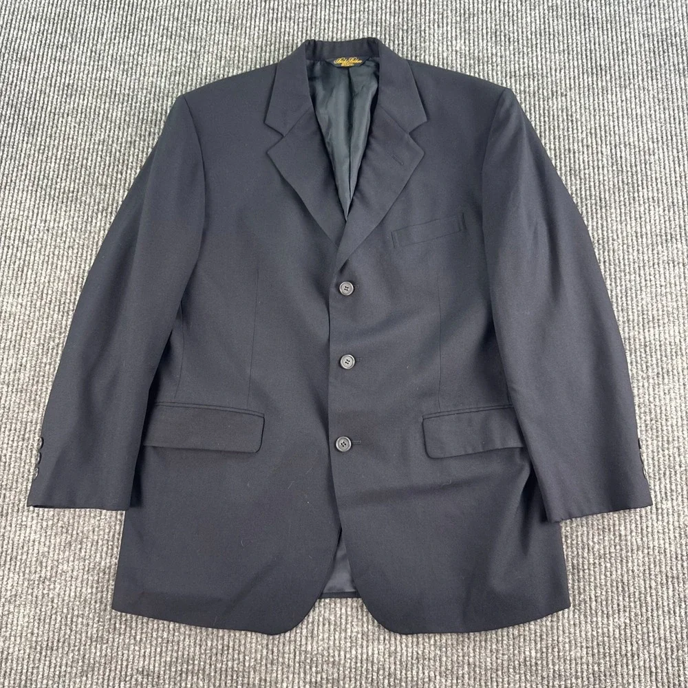 Brooks Brothers Makers Brooksease Blazer 41R Navy Wool USA Ivy Prep Sack Coat